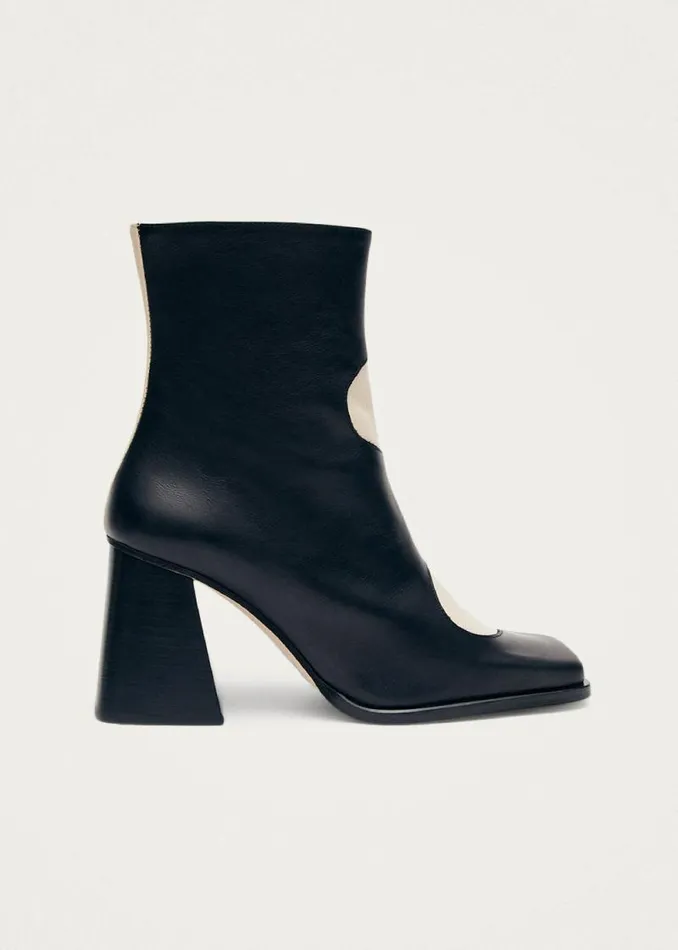 Blair Bicolor Black Cream Ankle Boots Women ALOHAS Boots