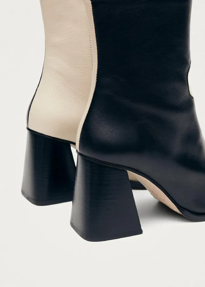 Blair Bicolor Black Cream Ankle Boots Women ALOHAS Boots