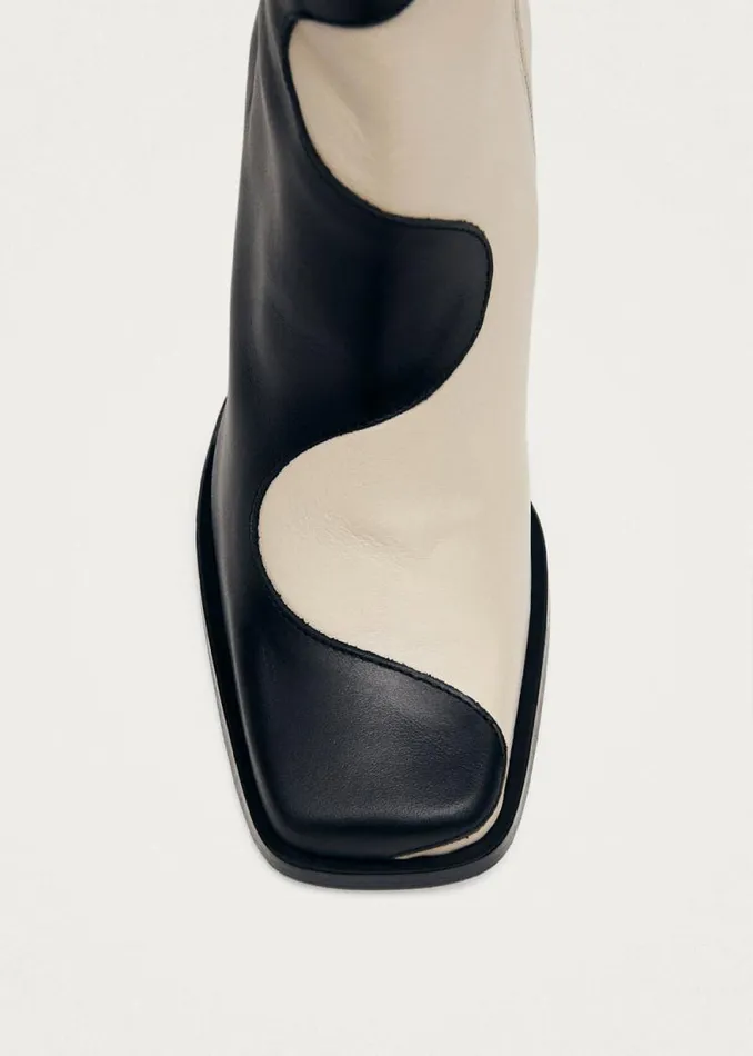 Blair Bicolor Black Cream Ankle Boots Women ALOHAS Boots