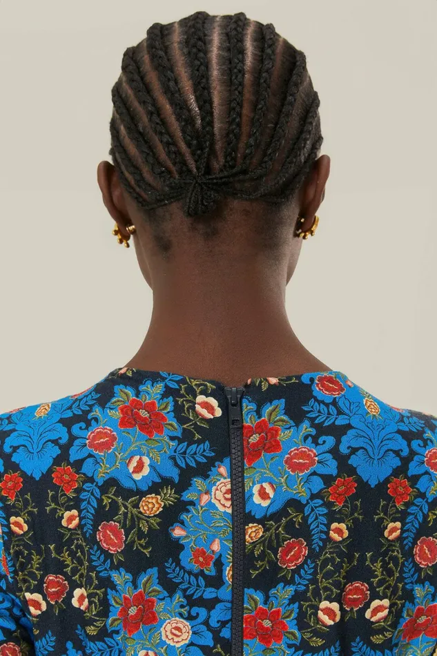 Blue Arabesque Floral Jersey Lenzing Ecovero Midi Dress Women FARM Rio Midi Dresses Blue Arabesque Floral Jersey Lenzing Ecovero Midi Dress Women FARM Rio Midi Dresses