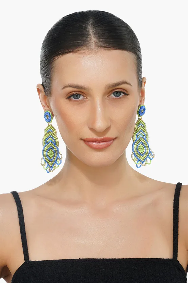Blue Haze Beaded Earrings Blue Haze Beaded Earrings