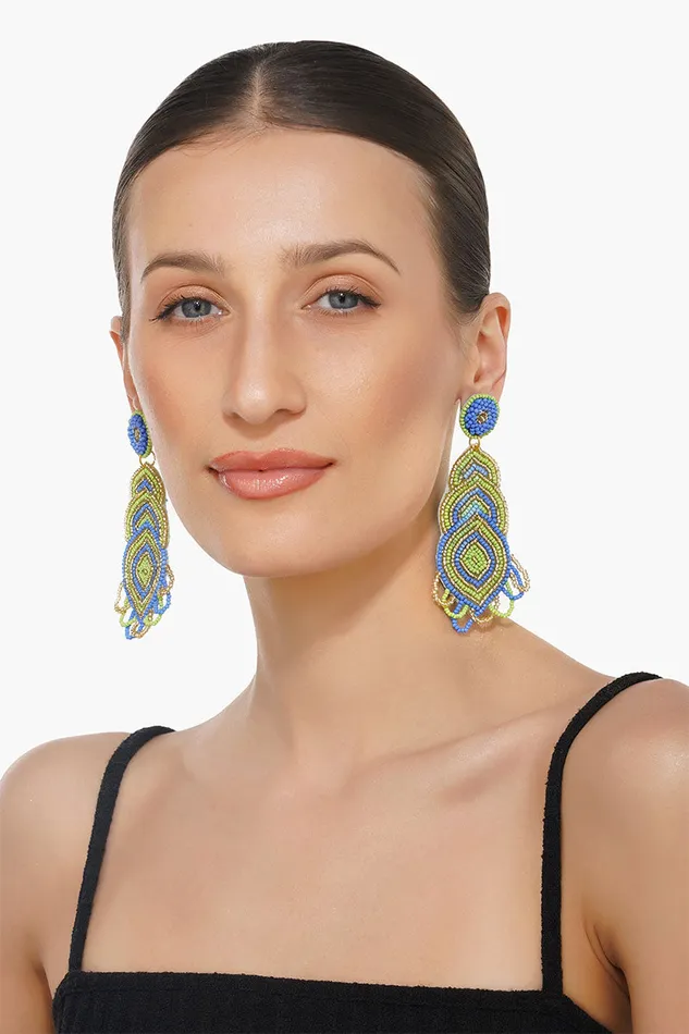 Blue Haze Beaded Earrings Blue Haze Beaded Earrings