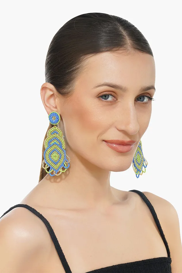 Blue Haze Beaded Earrings Blue Haze Beaded Earrings