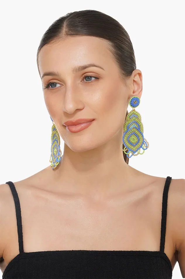 Blue Haze Beaded Earrings Blue Haze Beaded Earrings