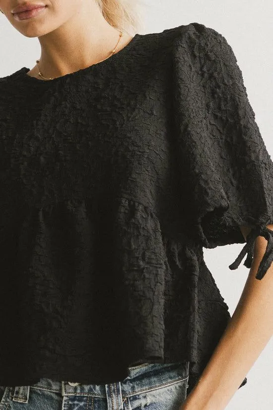 Bohme Alessia Peplum Top In Black Black Women Blouses