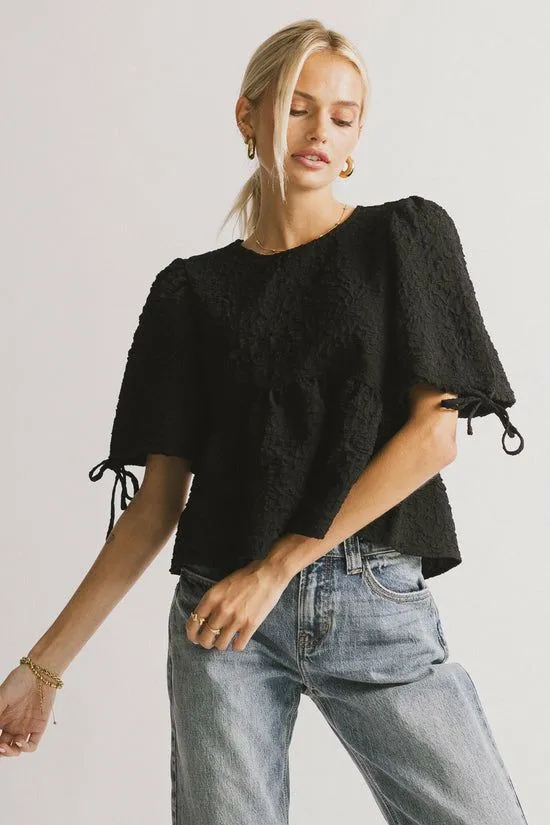 Bohme Alessia Peplum Top In Black Black Women Blouses