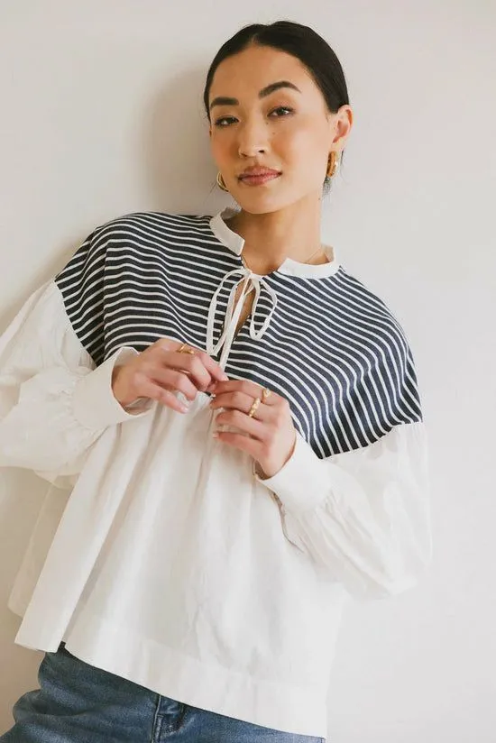 Bohme Anchor Striped Top White Women Tops