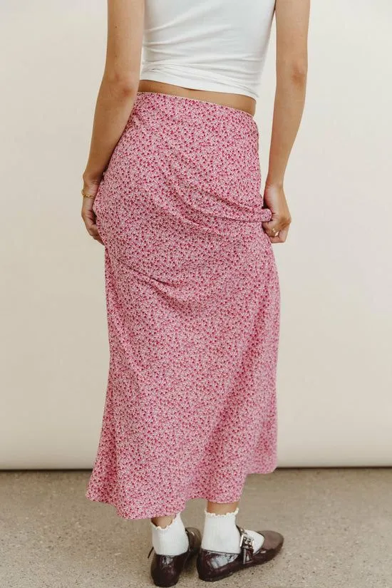 Bohme Angel Floral Maxi Skirt Pink Women Skirts