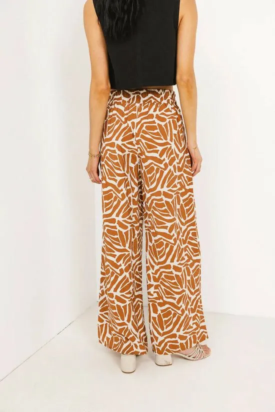 Bohme Annika Printed Pants Brown Women All Bottoms