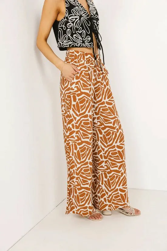 Bohme Annika Printed Pants Brown Women All Bottoms
