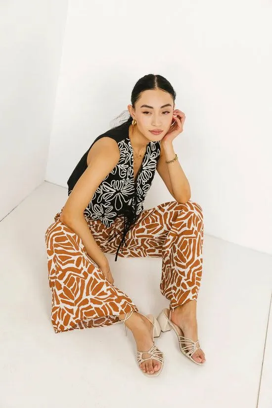 Bohme Annika Printed Pants Brown Women All Bottoms