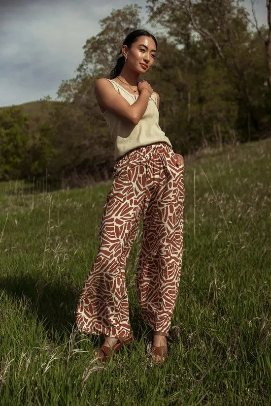 Bohme Annika Printed Pants Brown Women All Bottoms