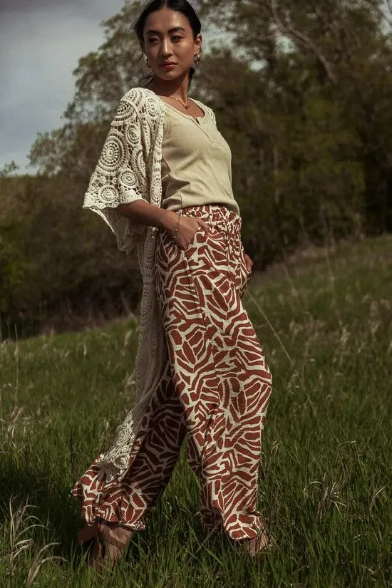 Bohme Annika Printed Pants Brown Women All Bottoms