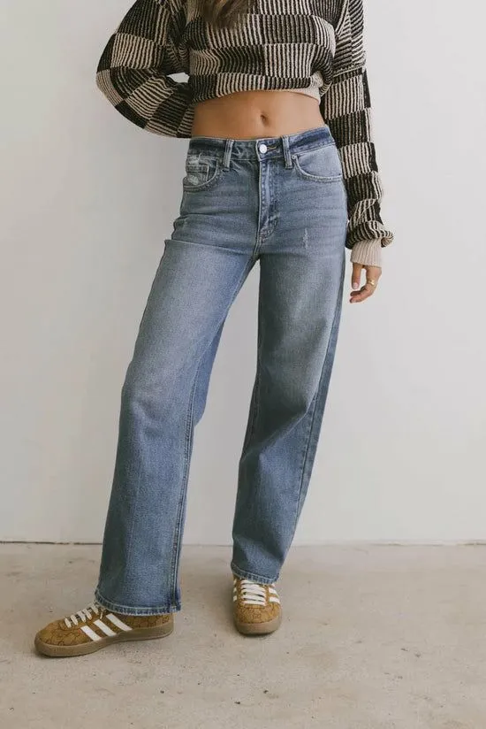 Bohme Ascott Straight Leg Jeans Medium Wash Women Denim