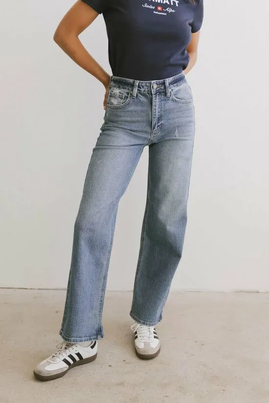 Bohme Ascott Straight Leg Jeans Medium Wash Women Denim