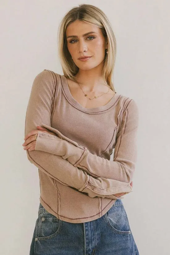 Bohme Astrid Ribbed Top In Mauve Mauve Women Tops