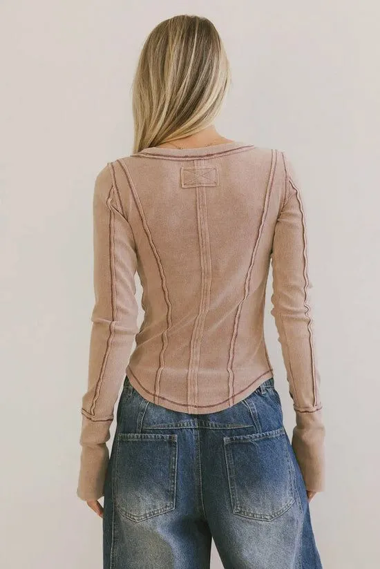Bohme Astrid Ribbed Top In Mauve Mauve Women Tops