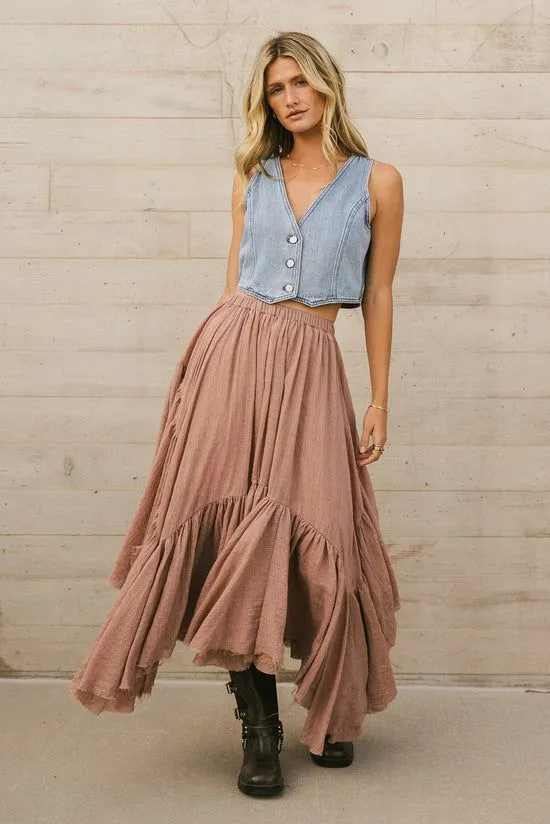 Bohme Augusta Handkerchief Skirt In Rose Rose Women Skirts