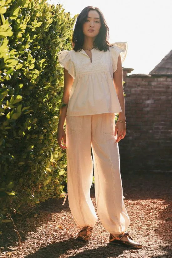Bohme Avery Crinkle Joggers In Oatmeal Oatmeal Women Loungewear