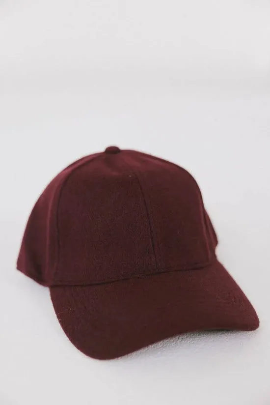 Bohme Basic Baseball Cap In Burgundy Burgundy Women Hats