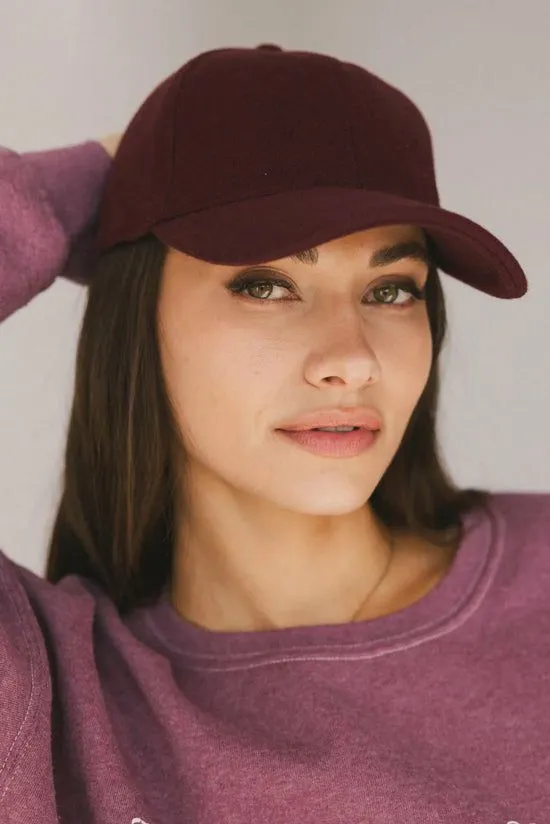 Bohme Basic Baseball Cap In Burgundy Burgundy Women Hats Bohme Basic Baseball Cap In Burgundy Burgundy Women Hats