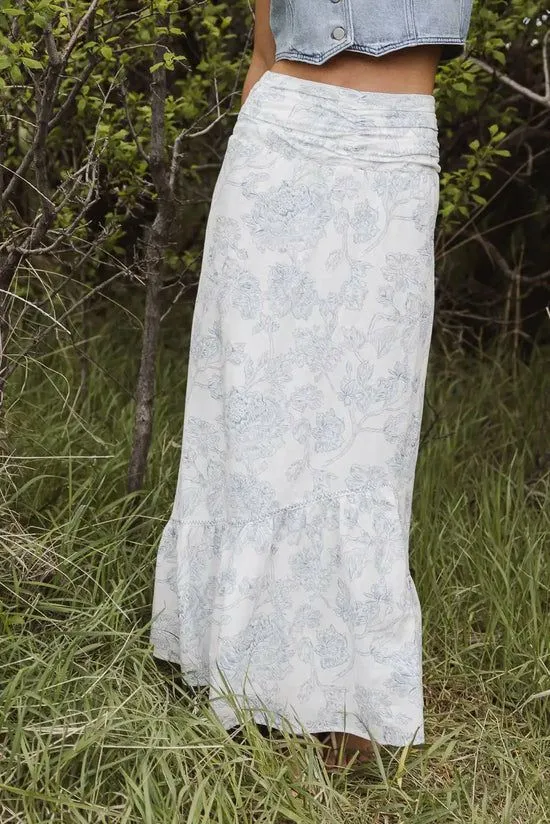 Bohme Bastien Floral Skirt In Blue Blue Women Skirts