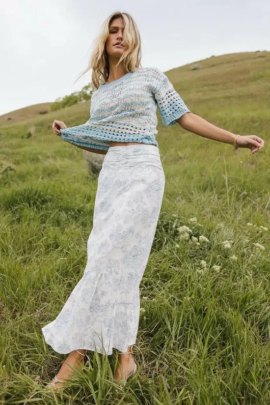 Bohme Bastien Floral Skirt In Blue Blue Women Skirts