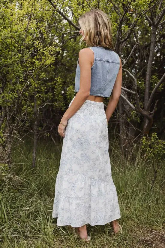 Bohme Bastien Floral Skirt In Blue Blue Women Skirts