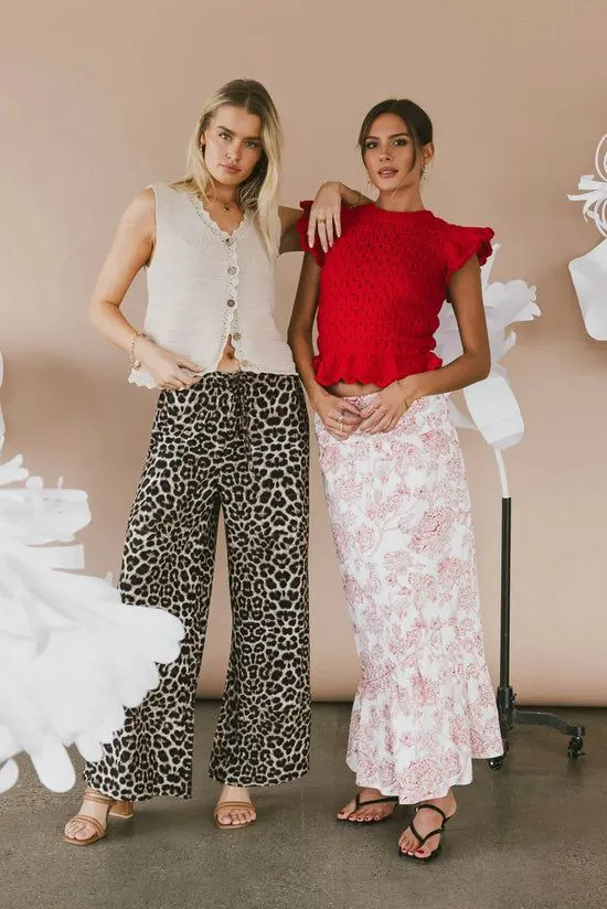 Bohme Bastien Floral Skirt In Rust Rust Women Skirts