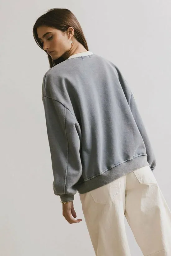 Bohme Beverly Hills Crew Neck Navy Women Sweaters