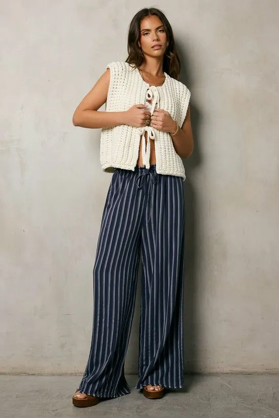 Bohme Brea Knit Vest In Cream Ivory Women Cardigans