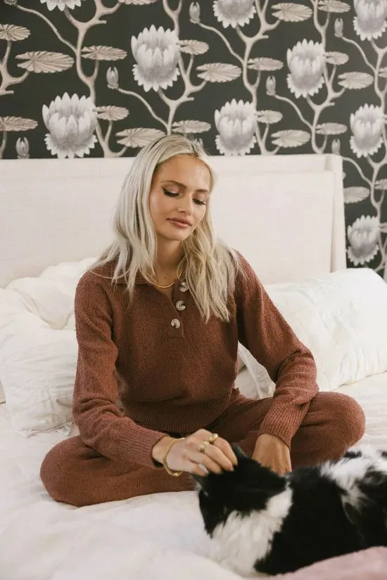 Bohme Breck Knit Sweater In Brick Brick Women Loungewear