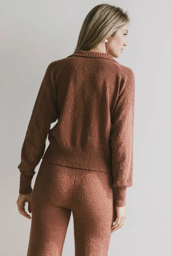 Bohme Breck Knit Sweater In Brick Brick Women Loungewear