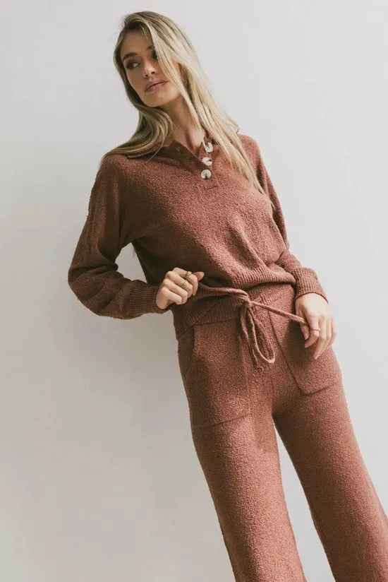 Bohme Breck Knit Sweater In Brick Brick Women Loungewear