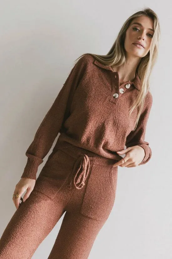 Bohme Breck Knit Sweater In Brick Brick Women Loungewear
