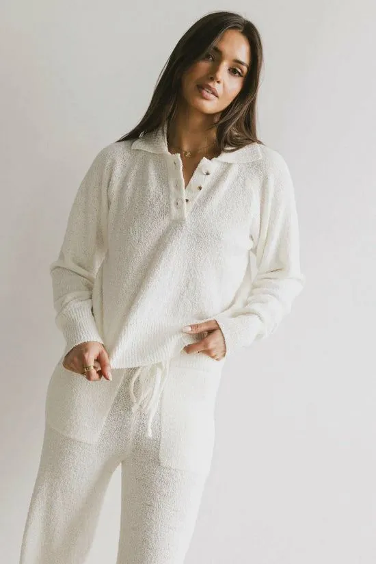 Bohme Breck Knit Sweater In Cream Cream Women Loungewear