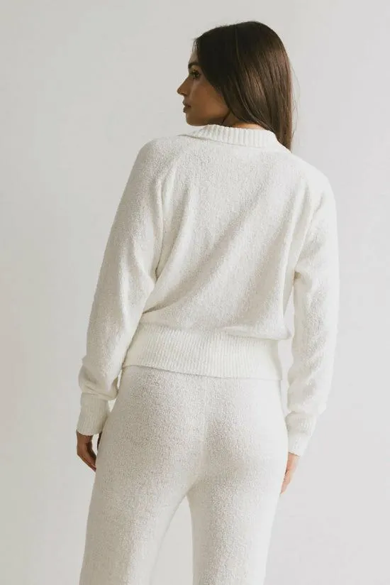 Bohme Breck Knit Sweater In Cream Cream Women Loungewear