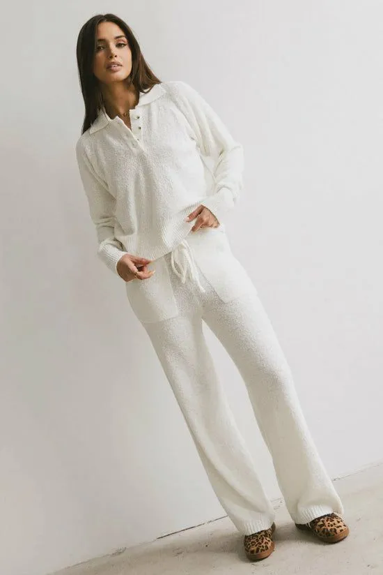 Bohme Breck Knit Sweater In Cream Cream Women Loungewear