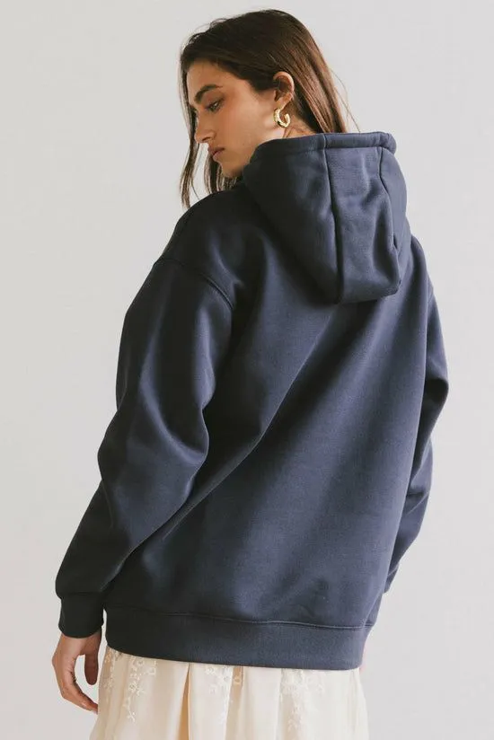Bohme Brooklyn New York Graphic Hoodie Navy Women Loungewear