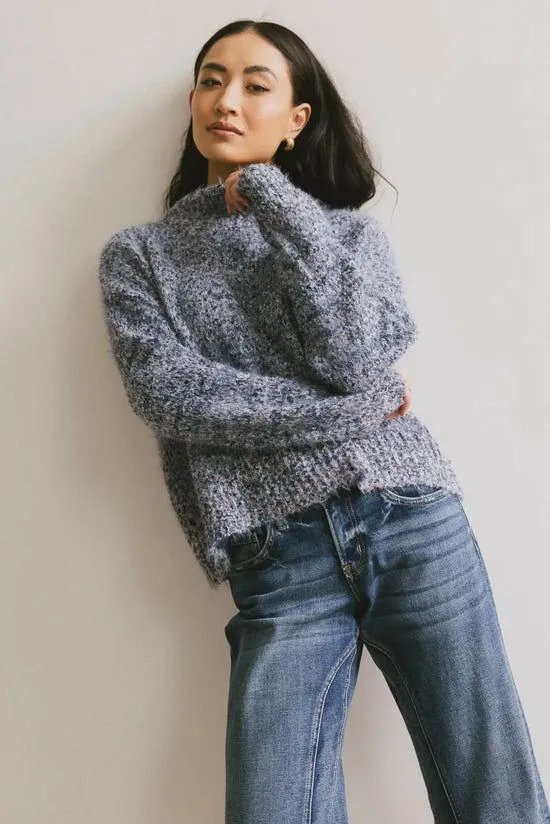 Bohme Carla Fuzzy Knit Sweater In Blue Blue Women Sweaters