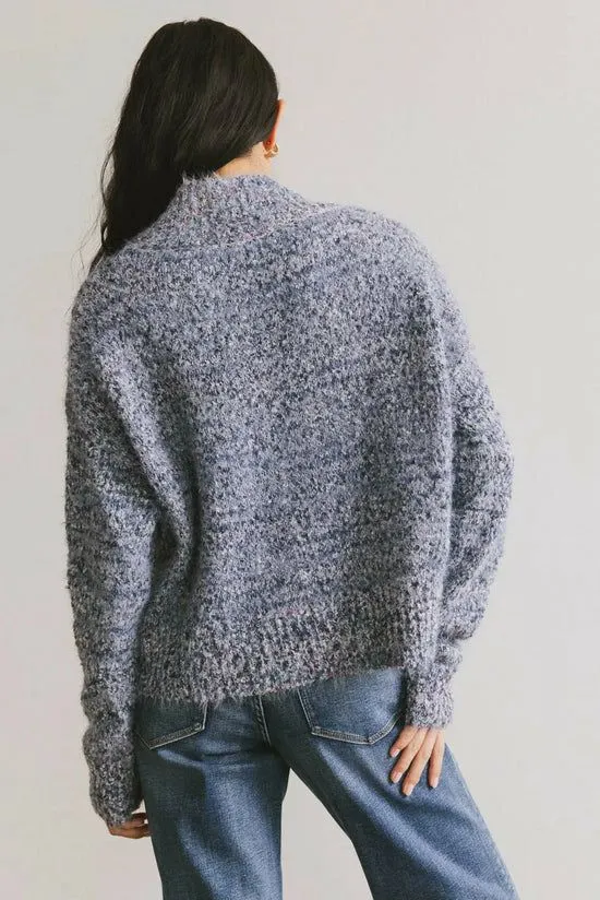 Bohme Carla Fuzzy Knit Sweater In Blue Blue Women Sweaters