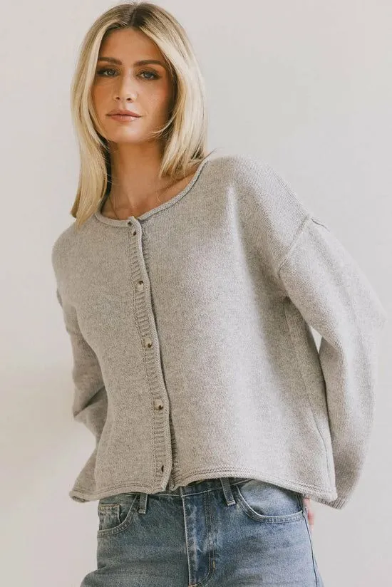 Bohme Carlie Knit Cardigan In Grey Grey Women Cardigans
