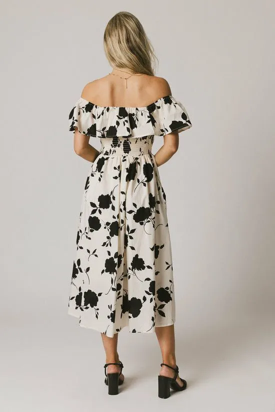 Bohme Chaney Floral Midi Dress Natural Women Dresses