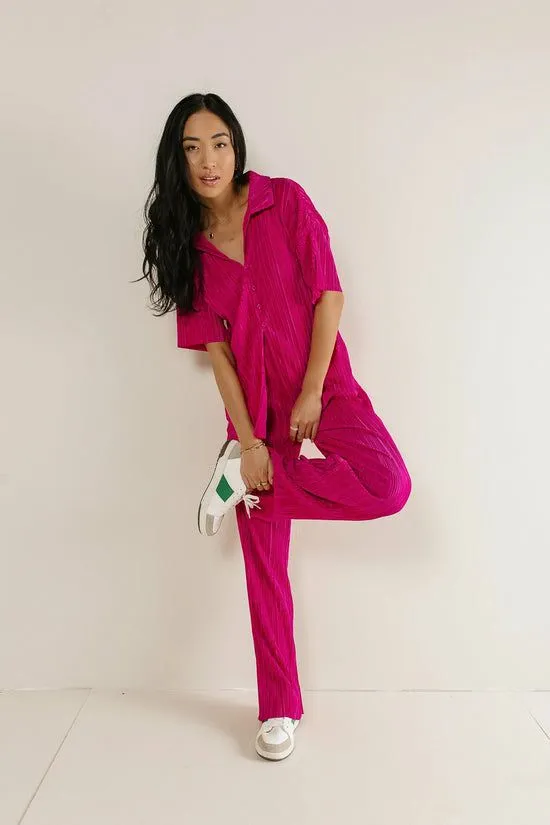 Bohme Clara Ribbed Pants In Pink Pink Women All Bottoms