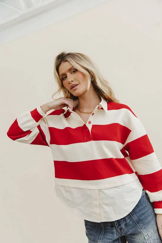 Bohme Decklyn Layered Top Red Women Blouses
