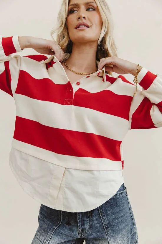 Bohme Decklyn Layered Top Red Women Blouses