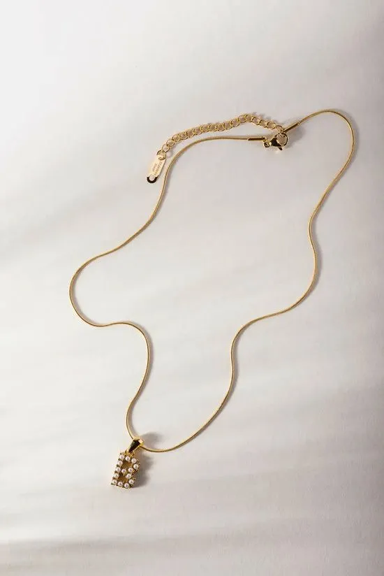 Bohme Emily Pearl Initial Necklace 8211 Tarnish Free Gold Women Jewelry Bohme Emily Pearl Initial Necklace 8211 Tarnish Free Gold Women Jewelry