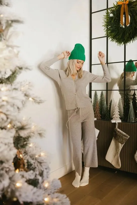Bohme Evelise Ribbed Cardigan In Grey Grey Women Loungewear