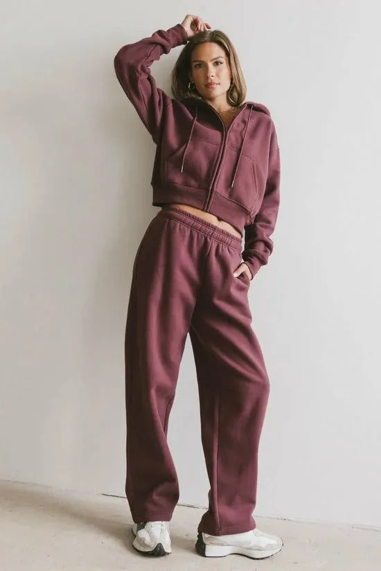 Bohme Ezra Sweatpants In Burgundy Burgundy Women Loungewear