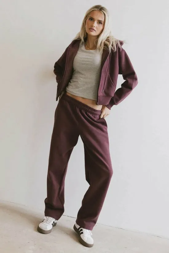 Bohme Ezra Sweatpants In Burgundy Burgundy Women Loungewear